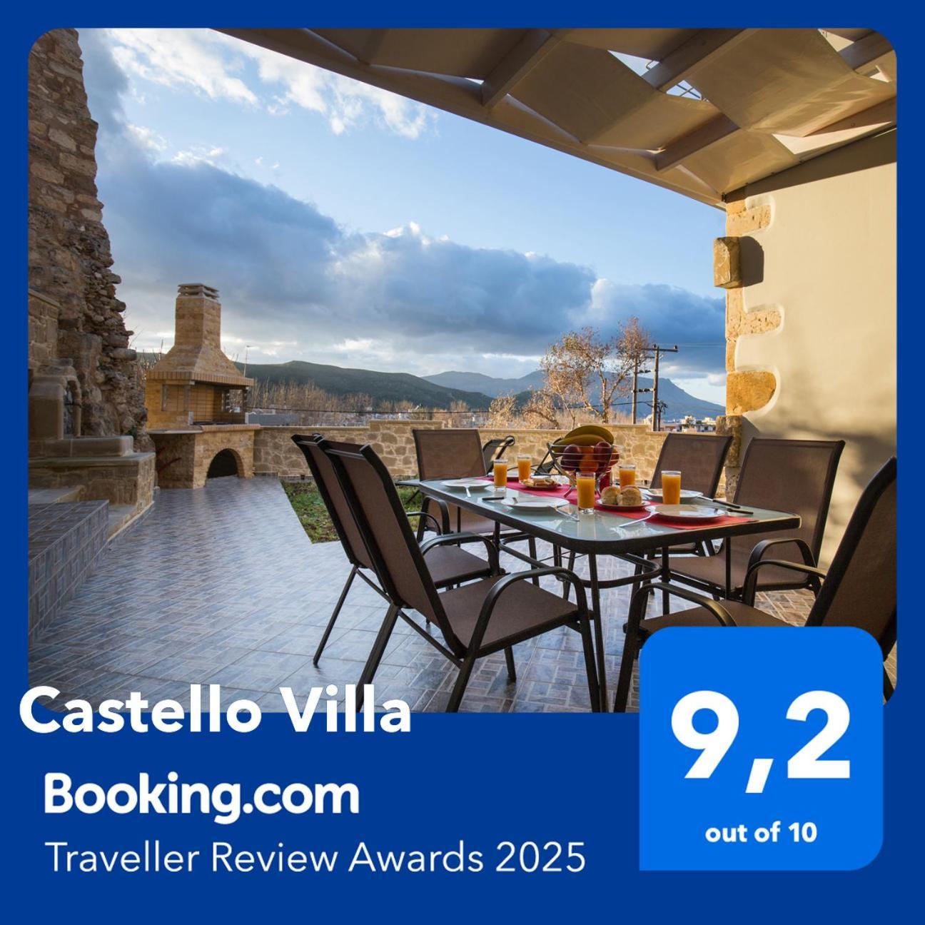 Castello Villa - Seaview Villa Atop The Venetian Walls Kissamos Ngoại thất bức ảnh